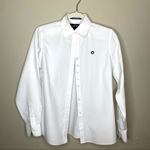 Chase Bank Work Apparel White Blouse